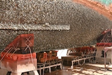 hull of ship covered with debris